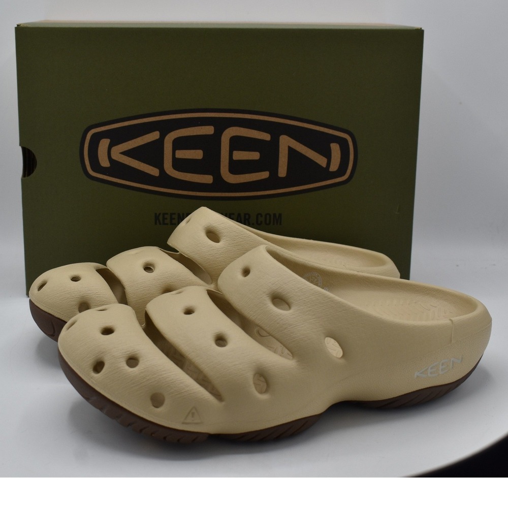 KEEN Yogui Clog Slides Women Size 10 Safari Silver Birch NEW Slip On Shoes